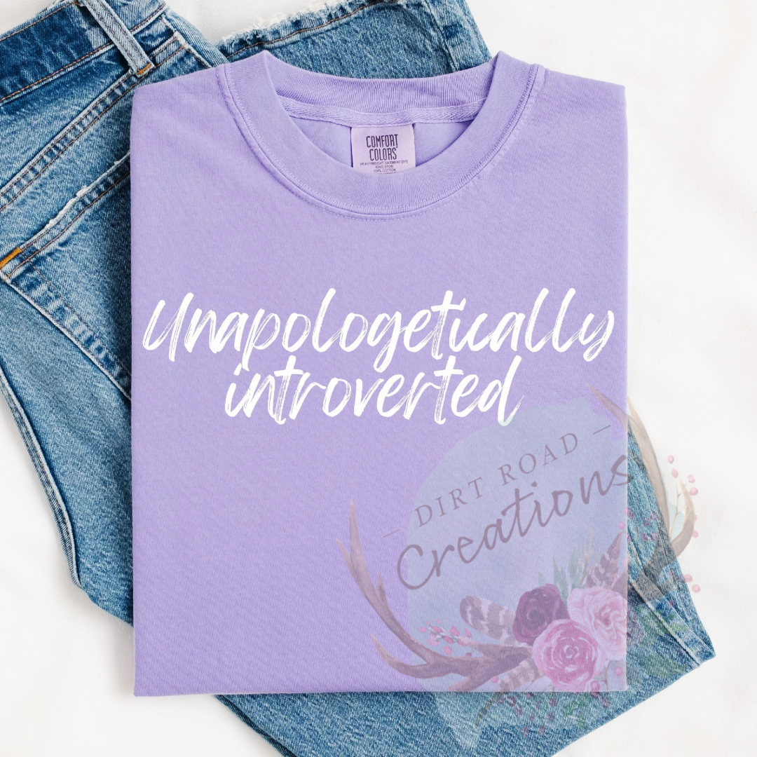 Unapologetically introverted screen print TEE