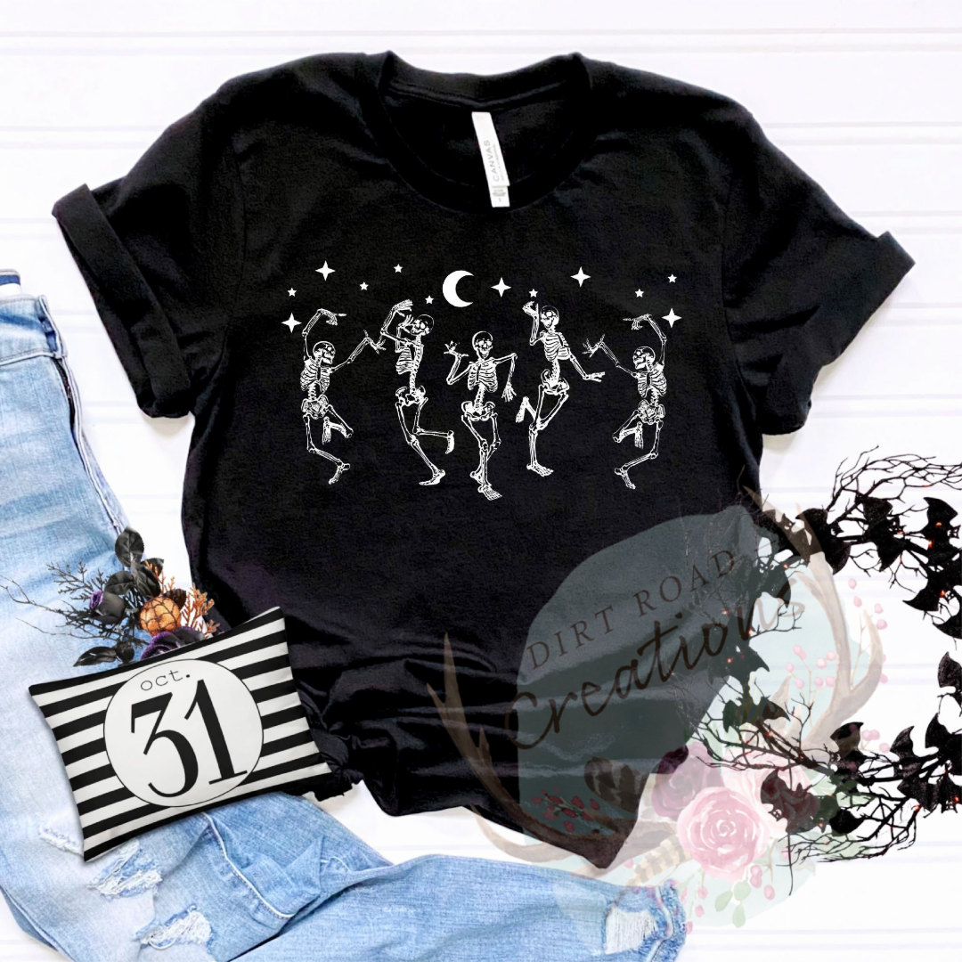 Dancing Skellys screen print TEE