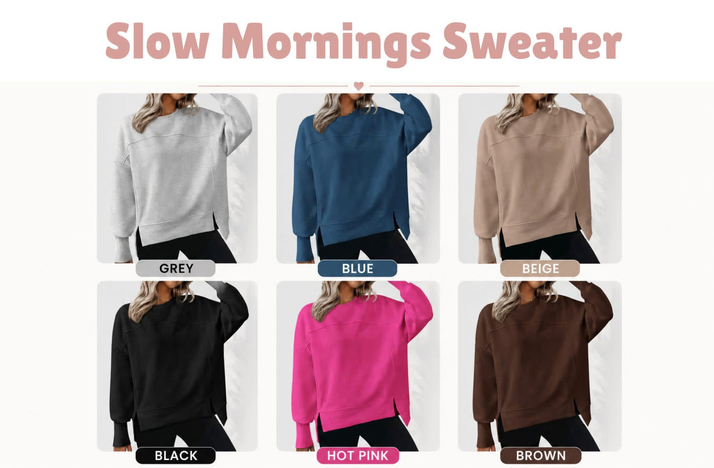Preorder: slow mornings sweater