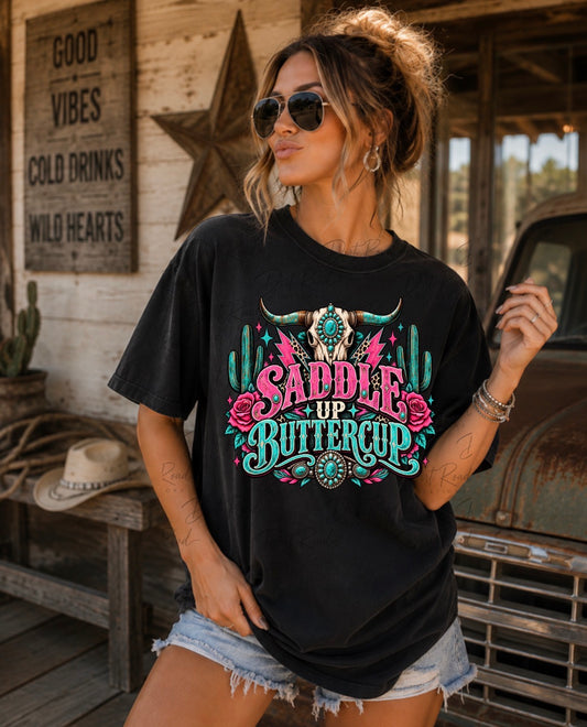 Saddle up buttercup graphic tee