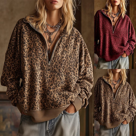 Preorder: Leopard Rosette Top