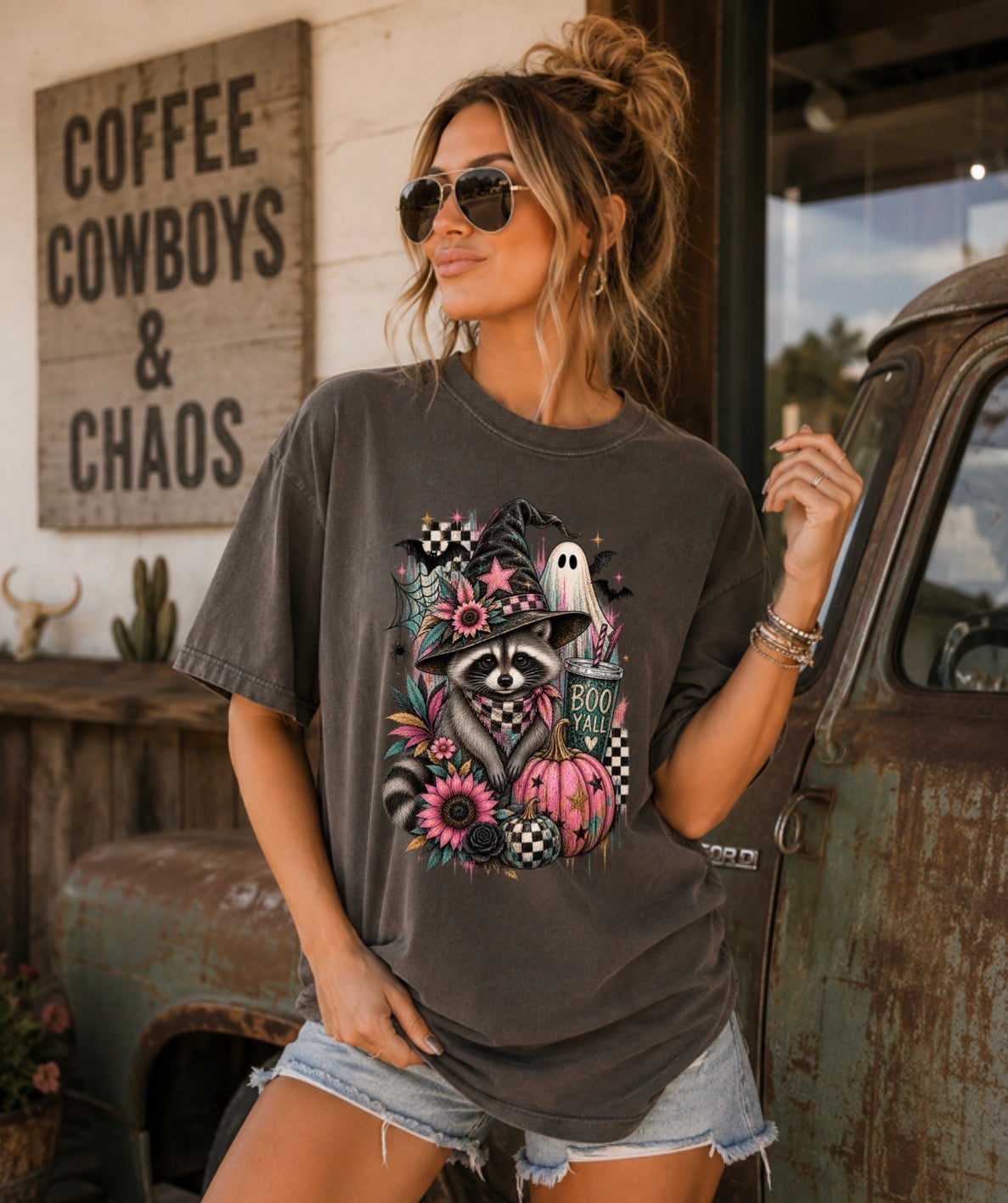 Racoon graphic tee