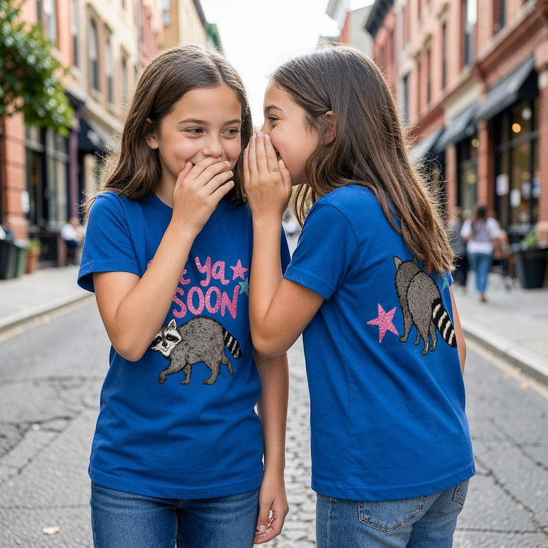 See ya later raccoon graphic tee