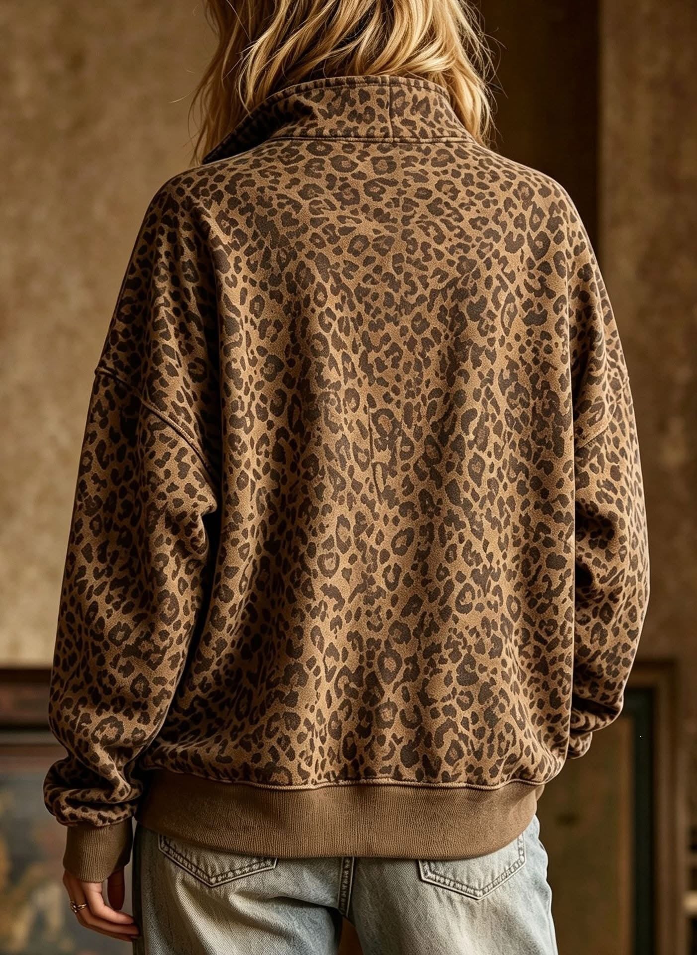 Preorder: Leopard Rosette Top
