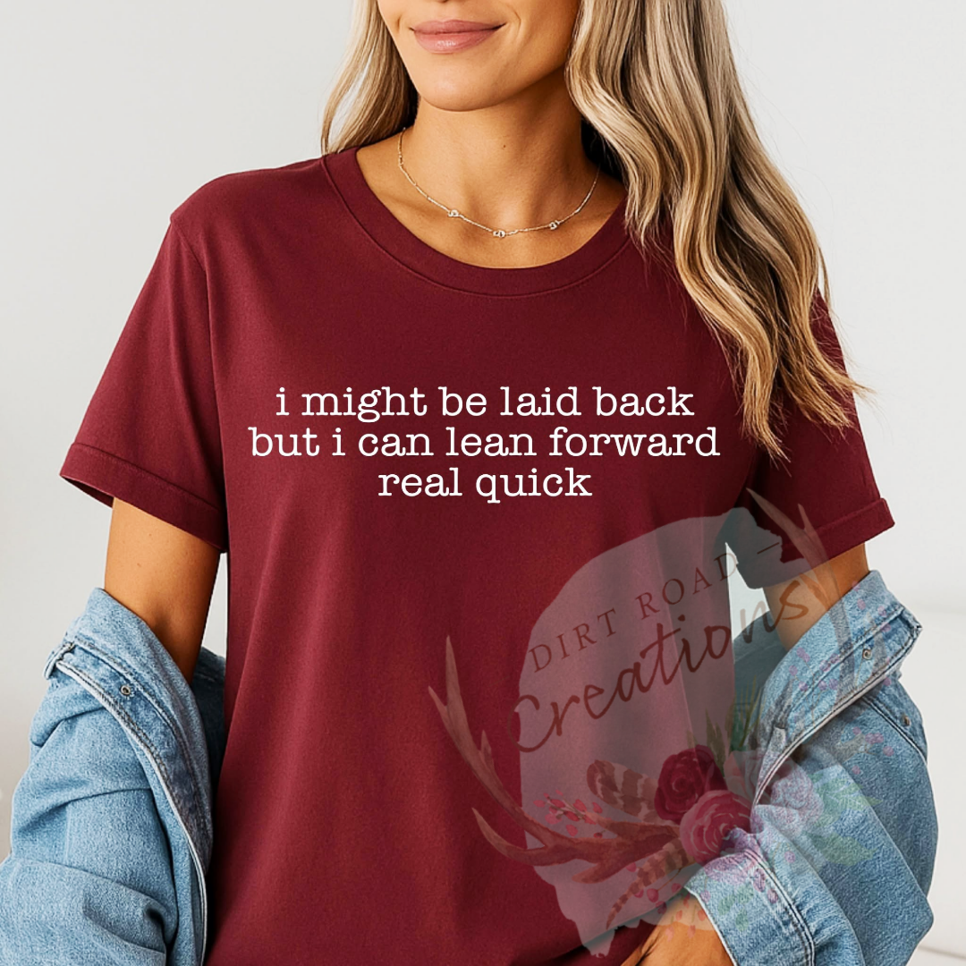 Real laid back screen print tee