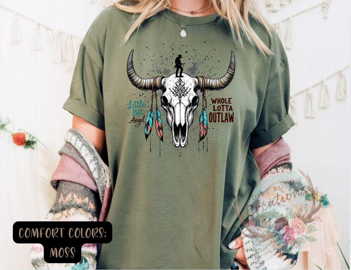 Little bit angel graphic tee