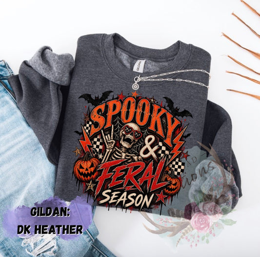 Spooky and feral season sweatshirt