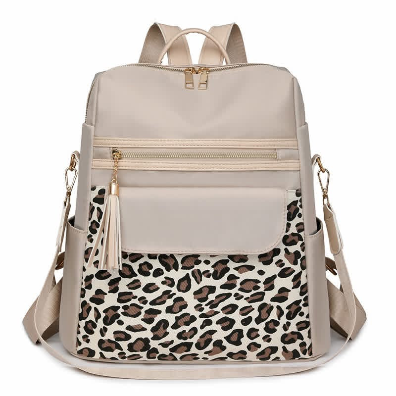 Preorder: two tone leopard backpack