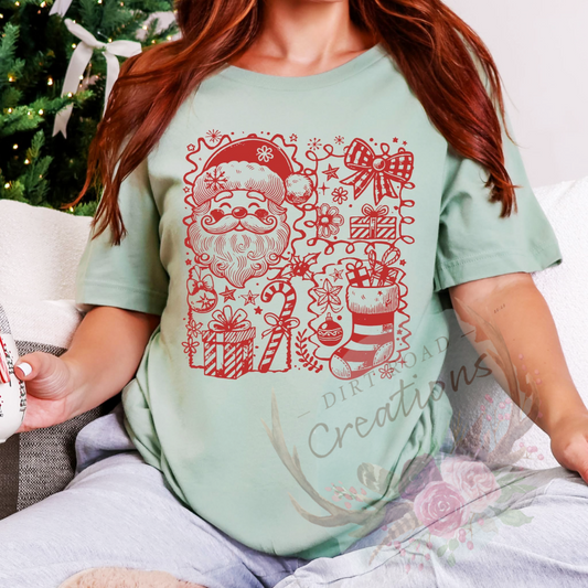 Santa collage screen print Sweatshirt