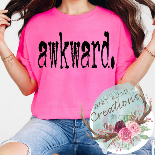 Awkward screen print tee