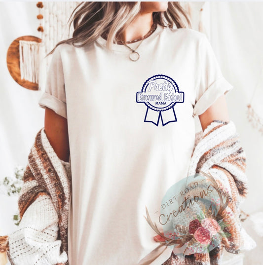 Pretty brewed rebel graphic tee