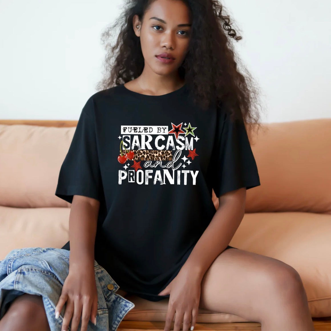 Sarcasm and profanity graphic tee