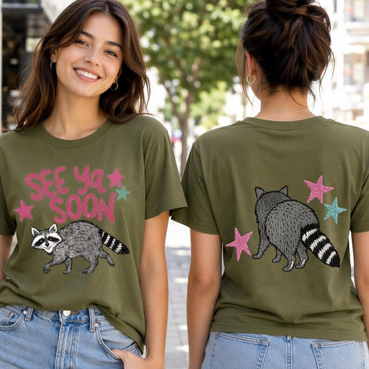 See ya later raccoon (kids) graphic tee