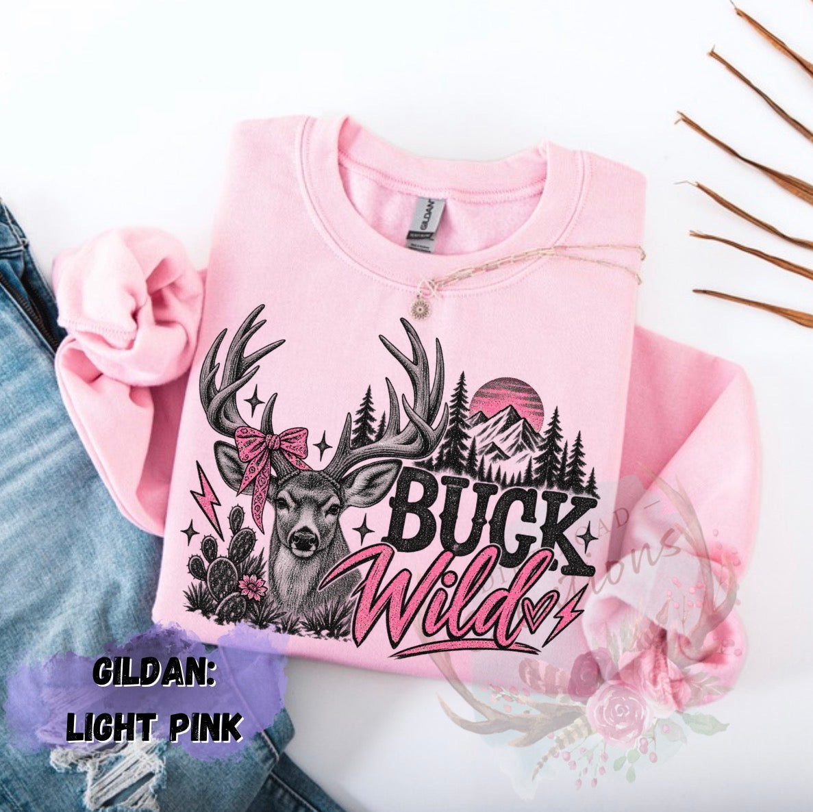 Halftone buck wild sweatshirt