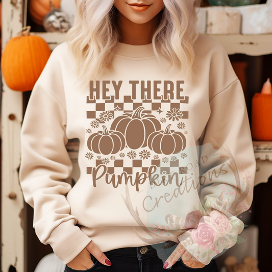 Hey there pumpkin screen print TEE