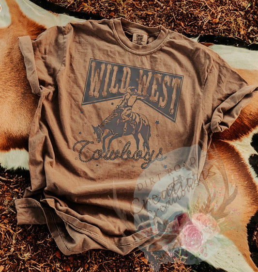 Wild West cowboys graphic tee