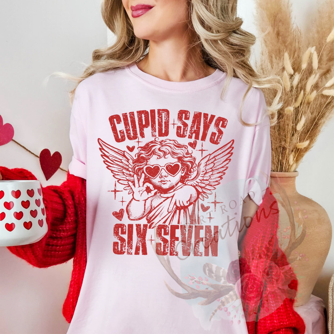 Cupid says screen print tee