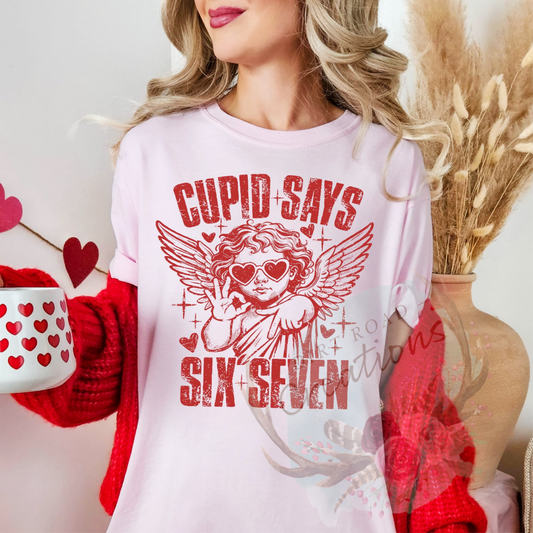 Cupid says screen print tee
