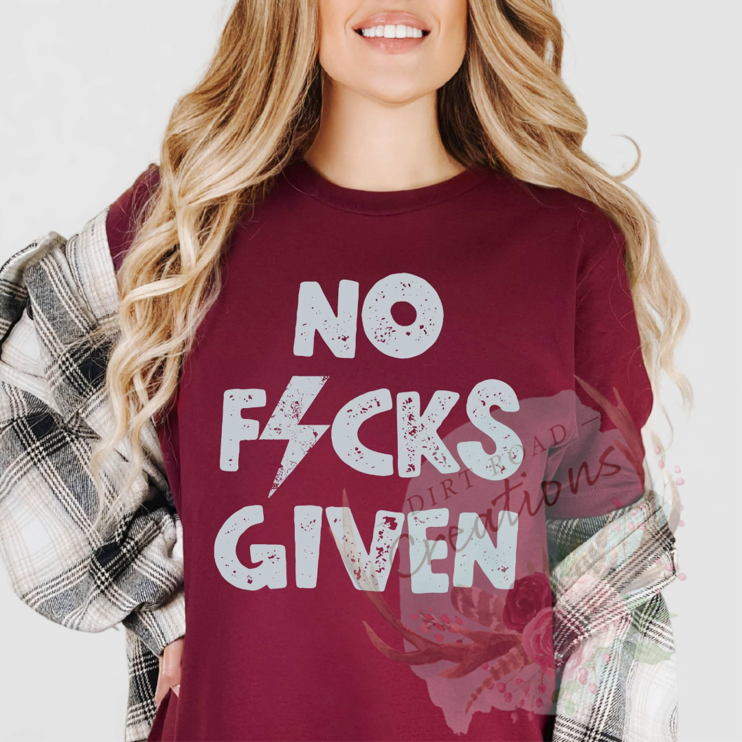 No f⚡️cks given screen print Sweatshirt