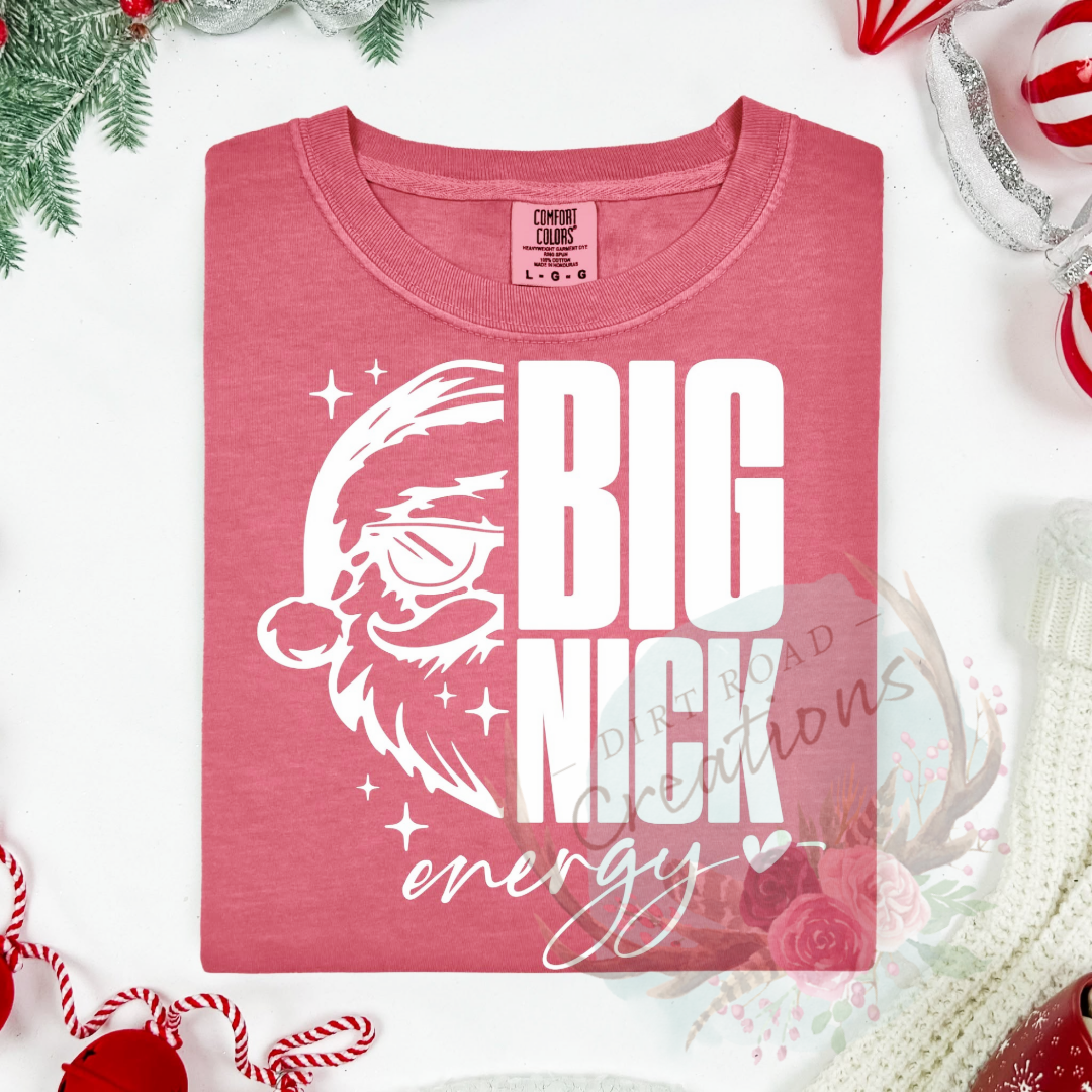 Big nick energy screen print tee