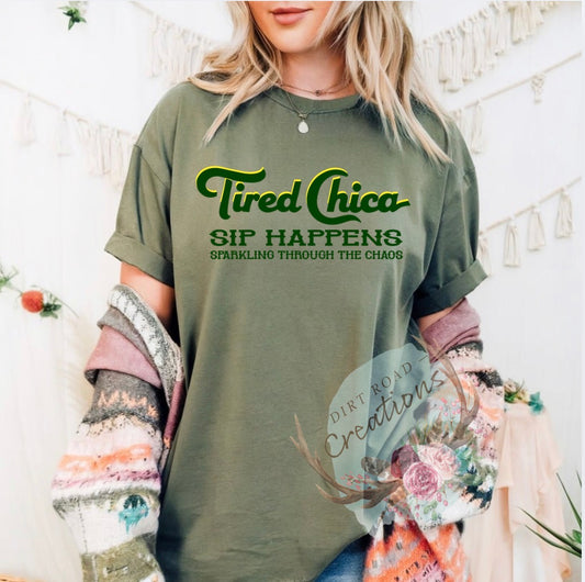 Tired chica graphic tee