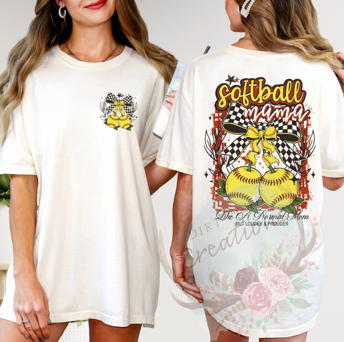 Softball mama graphic tee