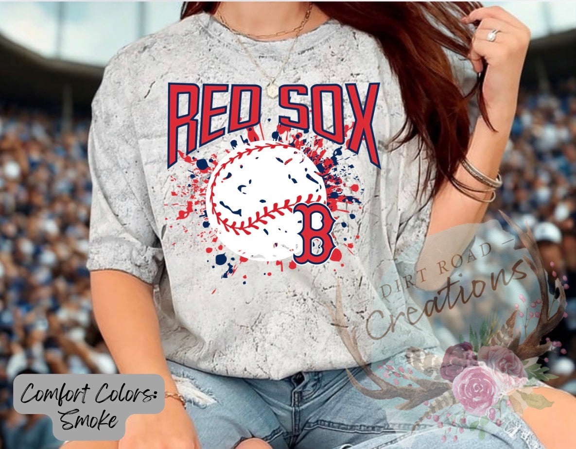 Red Sox Splatter graphic tee