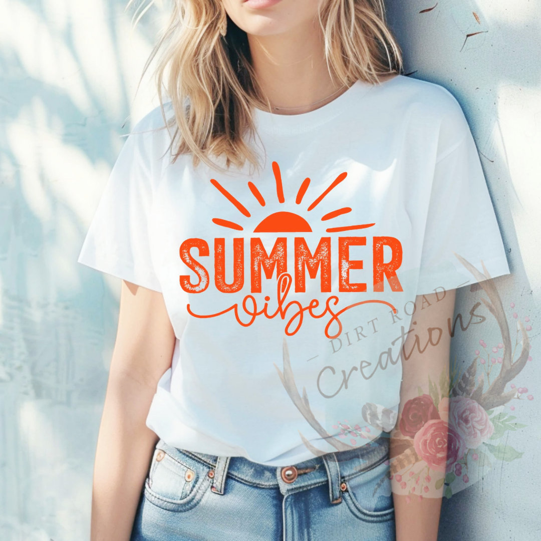 Summer Vibes screen print tee