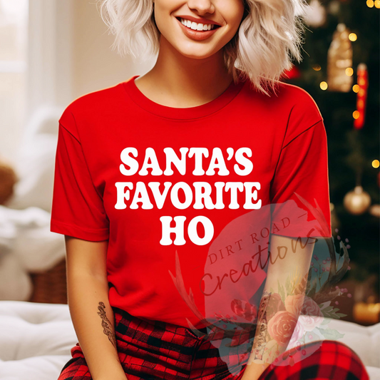 Santas favorite HO screen print TEE