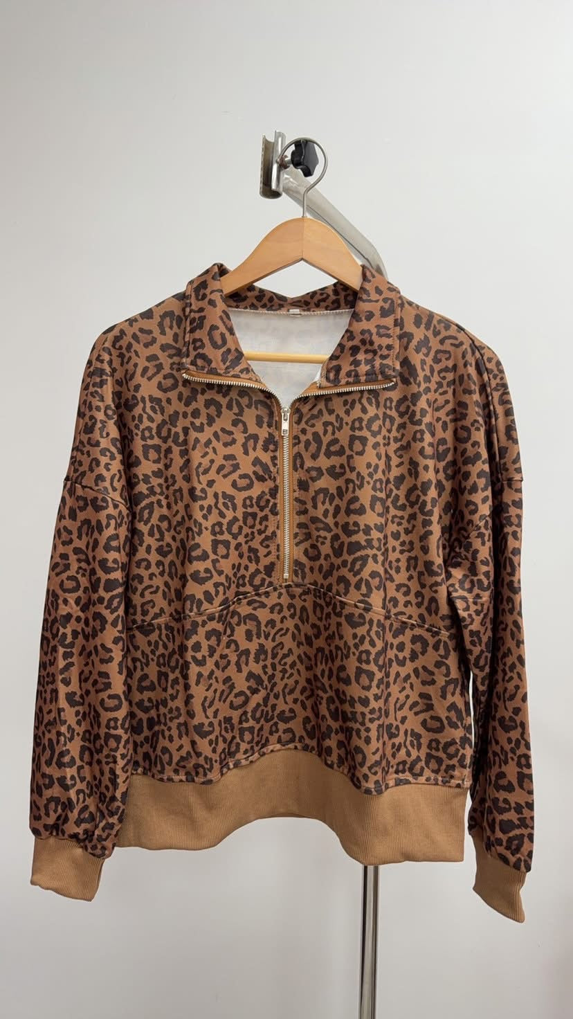 Preorder: Leopard Rosette Top