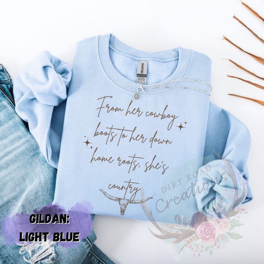 From her cowboy roots graphic tee