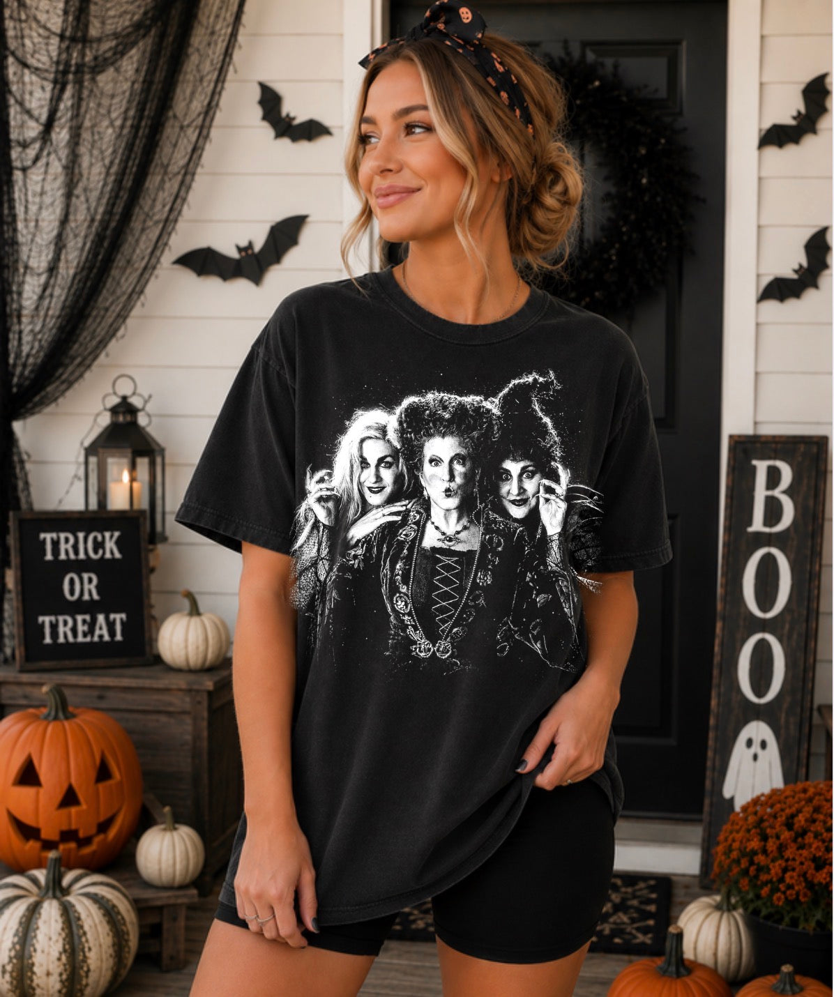 HC ladies halftone graphic tee (dark color tee only)