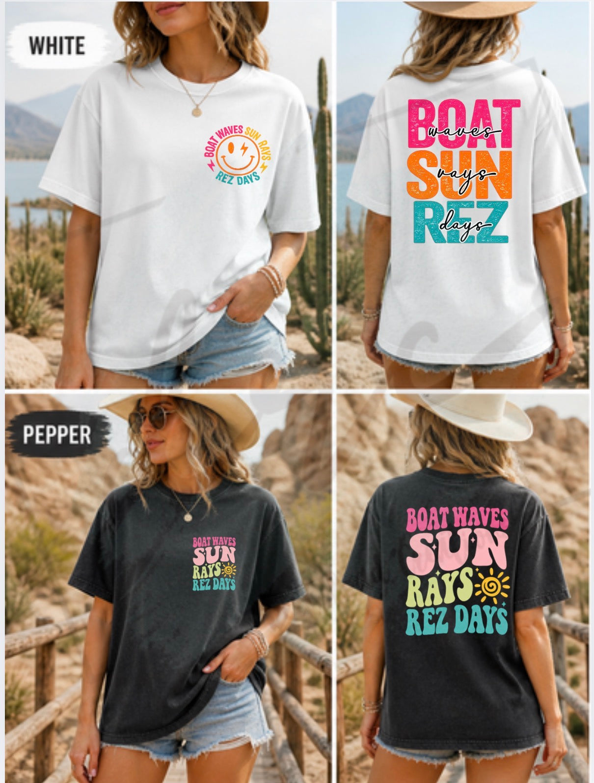 Boat waves … Rez days #1 graphic tee