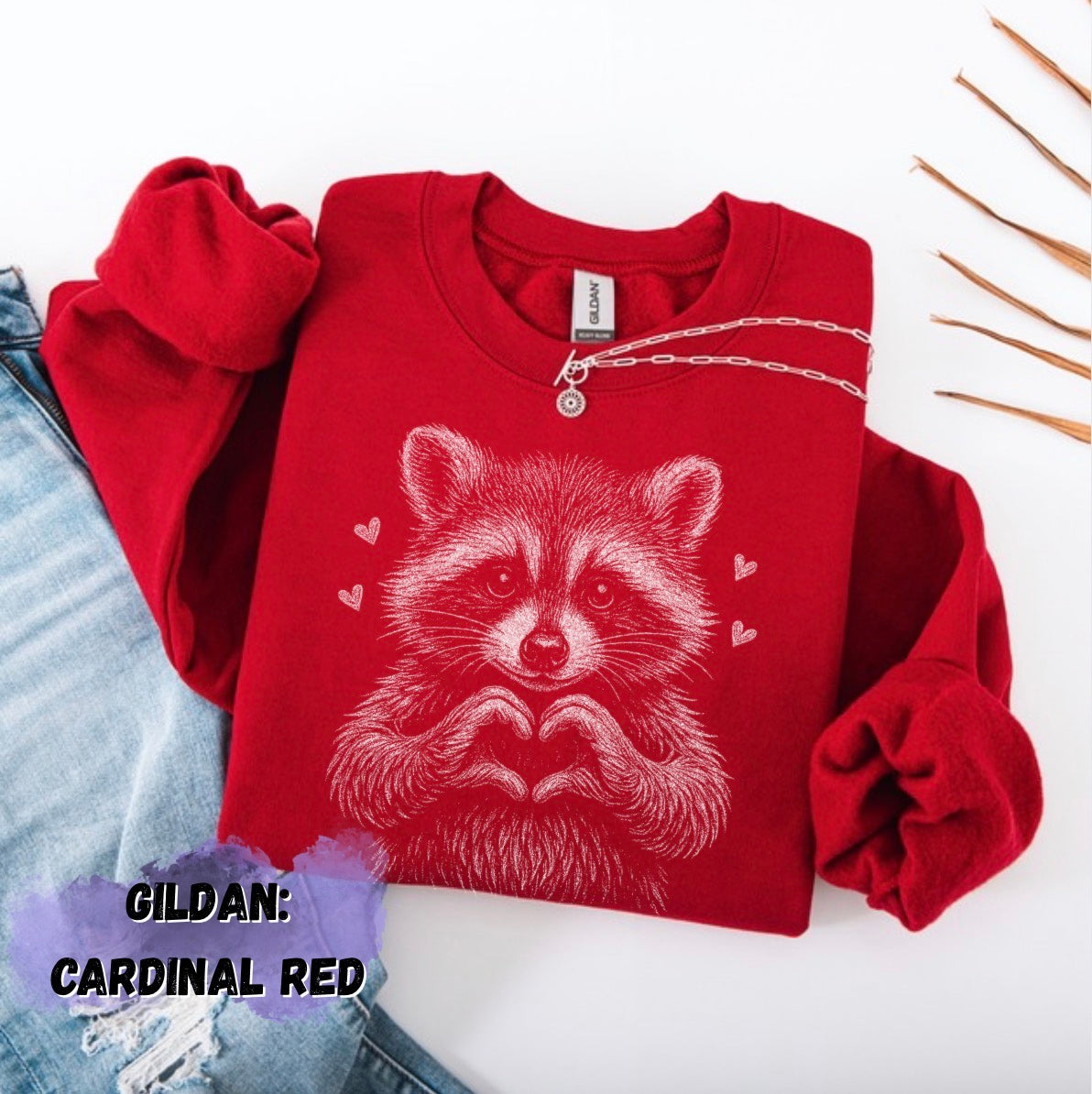 Raccoon  half tone graphic Sweatshirt