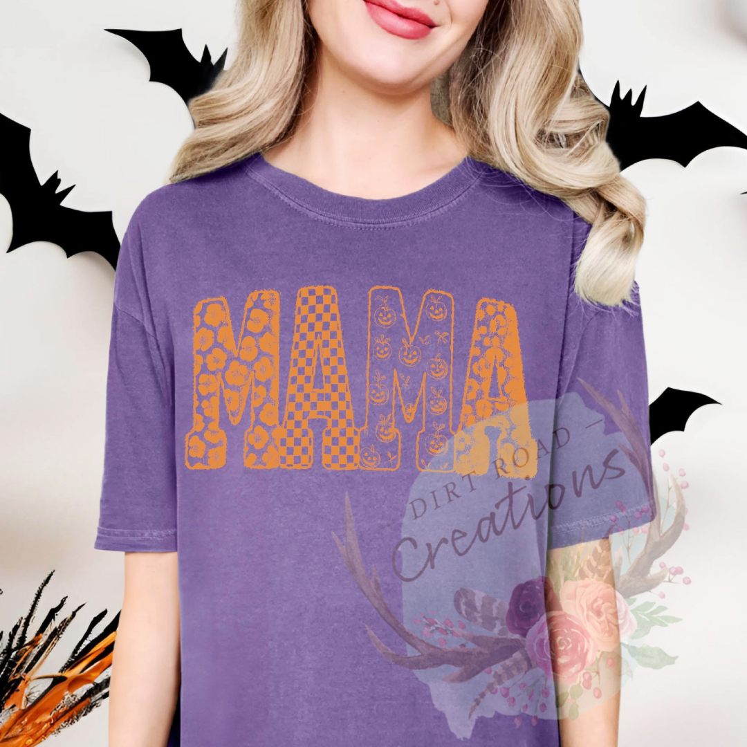 Halloween mama screen print TEE