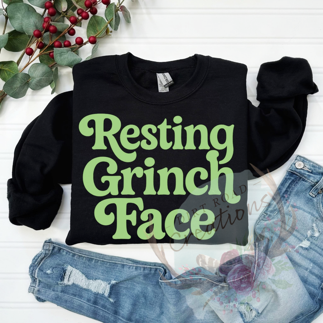 Resting grinch face screen print TEE