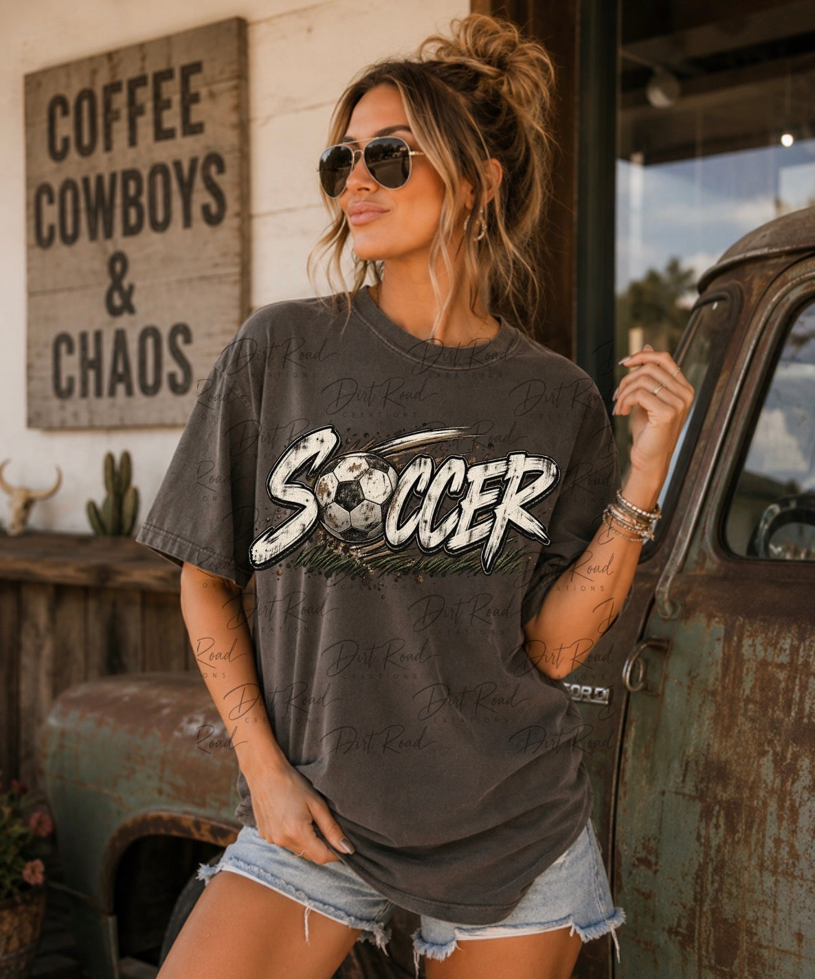 Soccer graphic tee