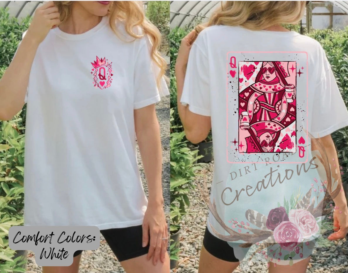 Queen of hearts graphic tee
