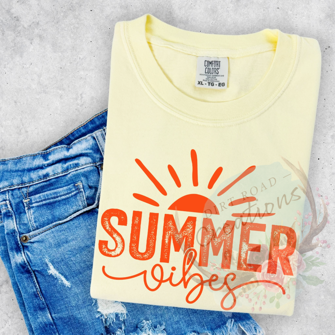 Summer Vibes screen print tee