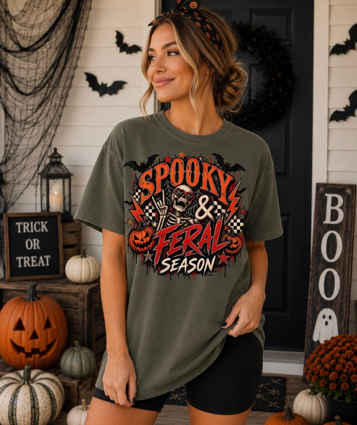Spooky and feral season graphic tee