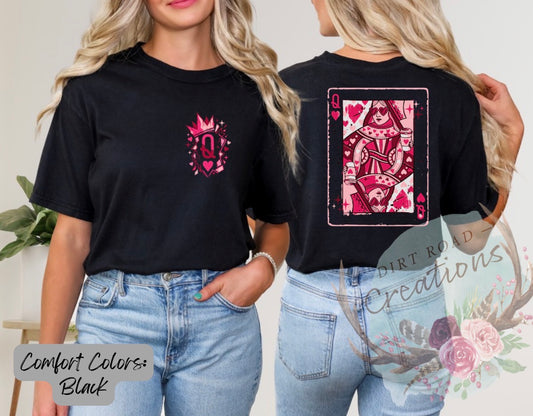 Queen of hearts graphic tee