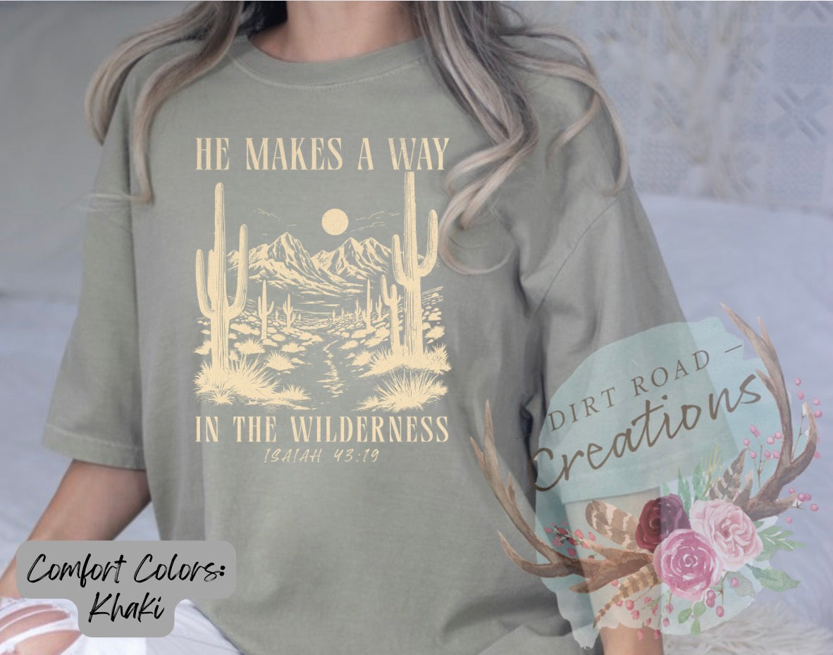 He makes a way (yellow) graphic tee