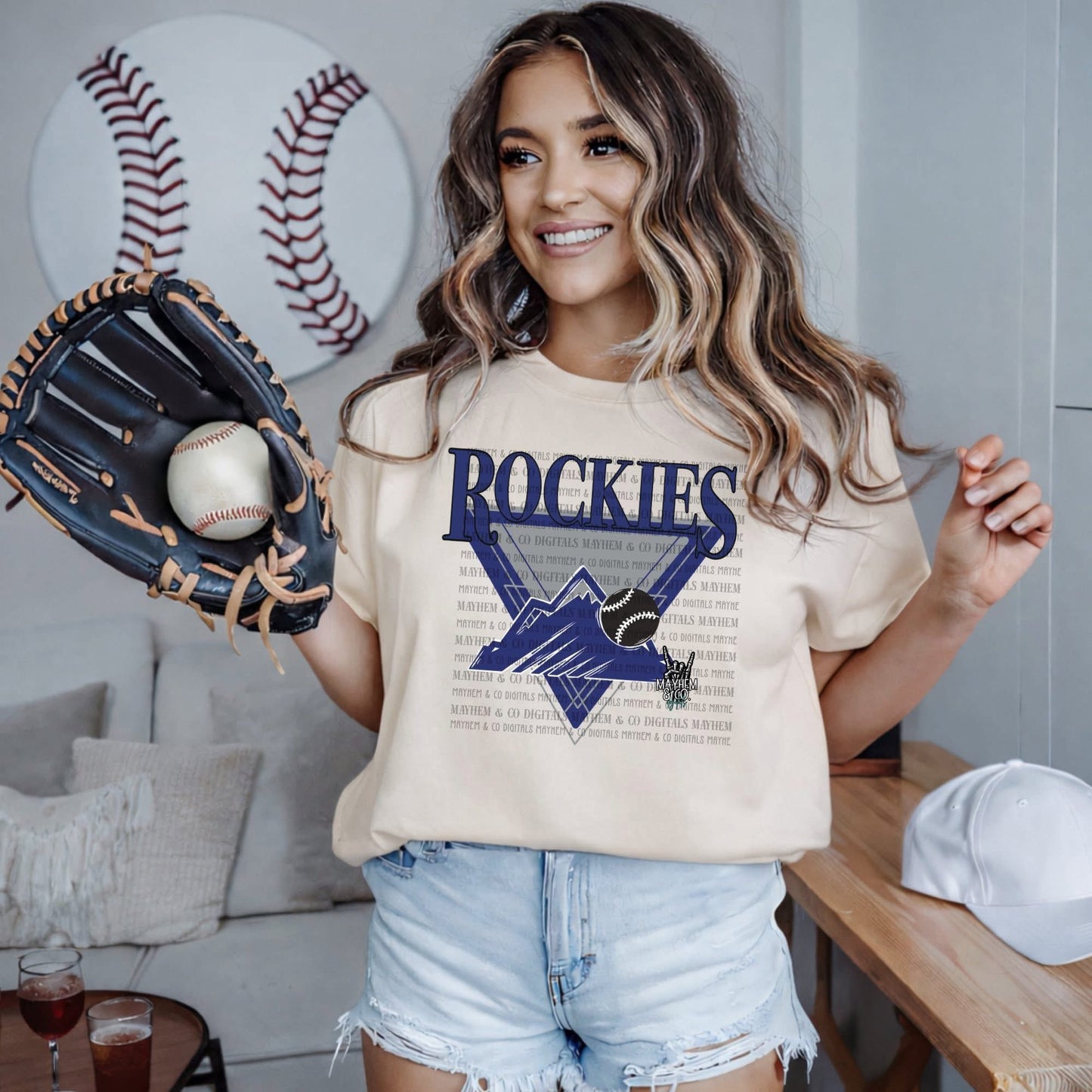 Retro Rockies graphic tee