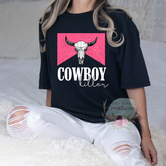 Pink Cowboy Killer Graphic Tee