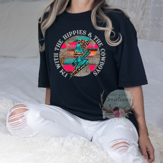 With the Hippies & Cowboys Bolt Graphic Tee