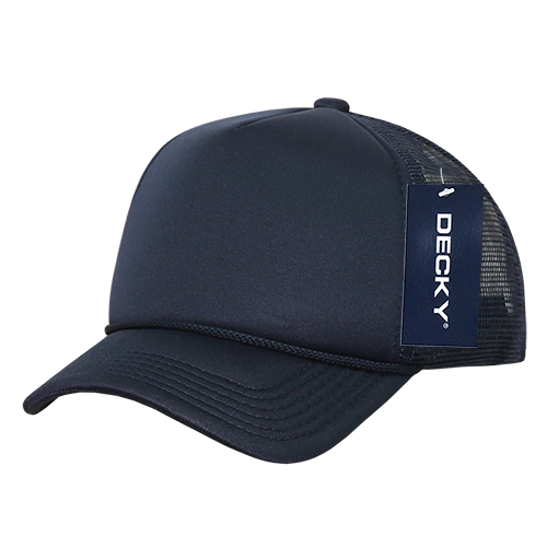 Decky 7010 - Kids, Youth Trucker Foam Hats, Mesh Back - 7010: Black