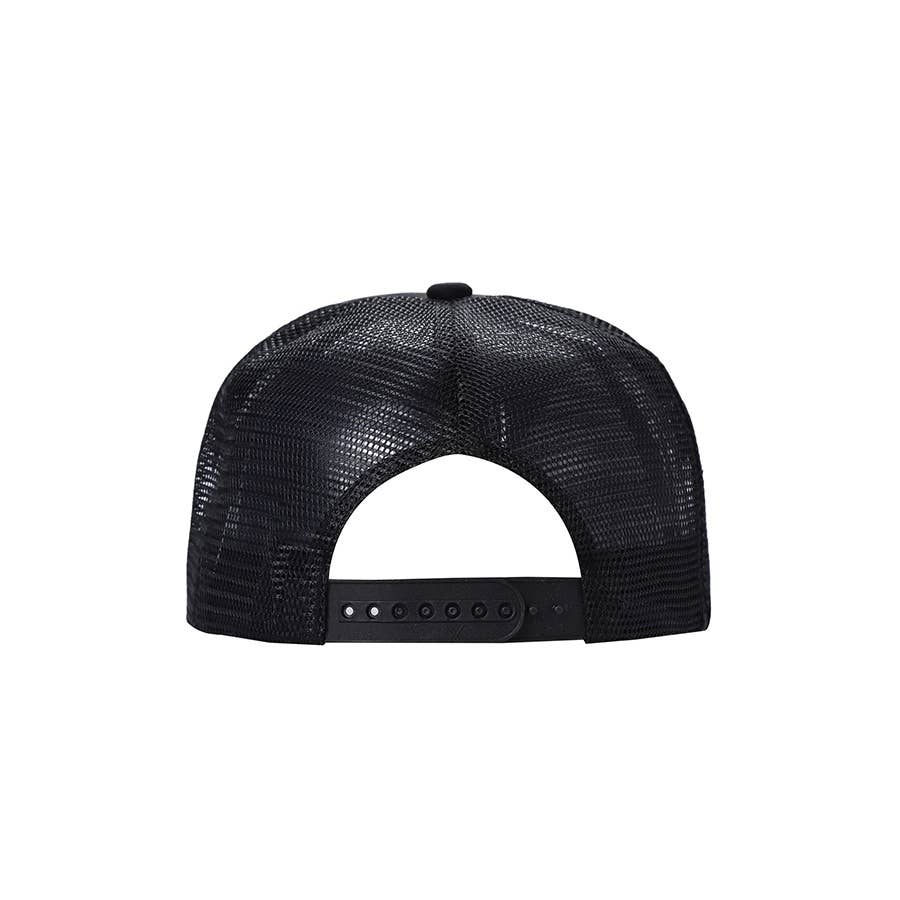 Classic Foam Trucker Hat Summer Mesh Rope Cap: BLACK / ONE