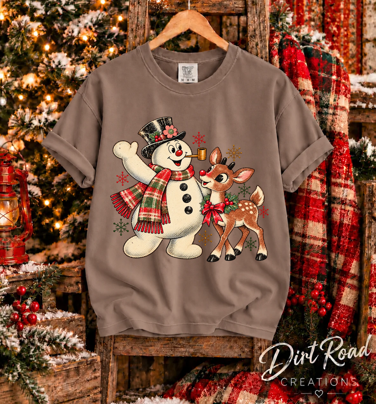 Snowman & Reindeer graphic tee