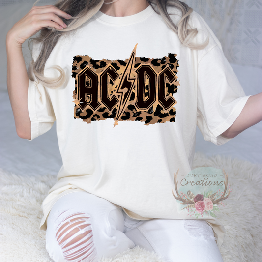 Leopard AC⚡️DC Graphic Tee