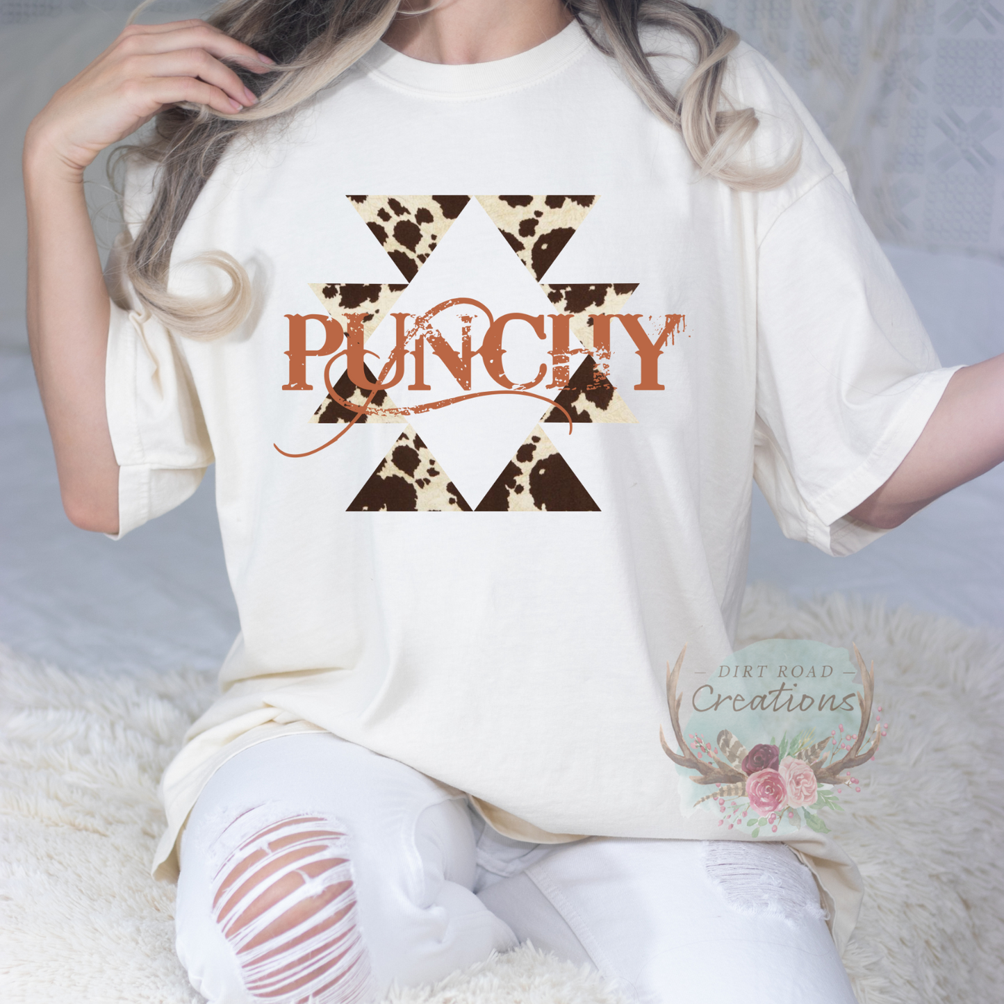 Punchy Cow Print Graphic Tee